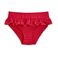 thumbnail image 1 of Girls UPF 50+ Ruffle Swim Briefs | Red, 1 of 4