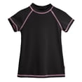 thumbnail image 1 of Girls UPF 50+ Short Sleeve Rashguard | Black, 1 of 4