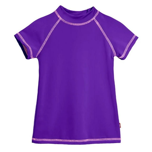 Girls UPF 50+ Short Sleeve Rashguard | Purple