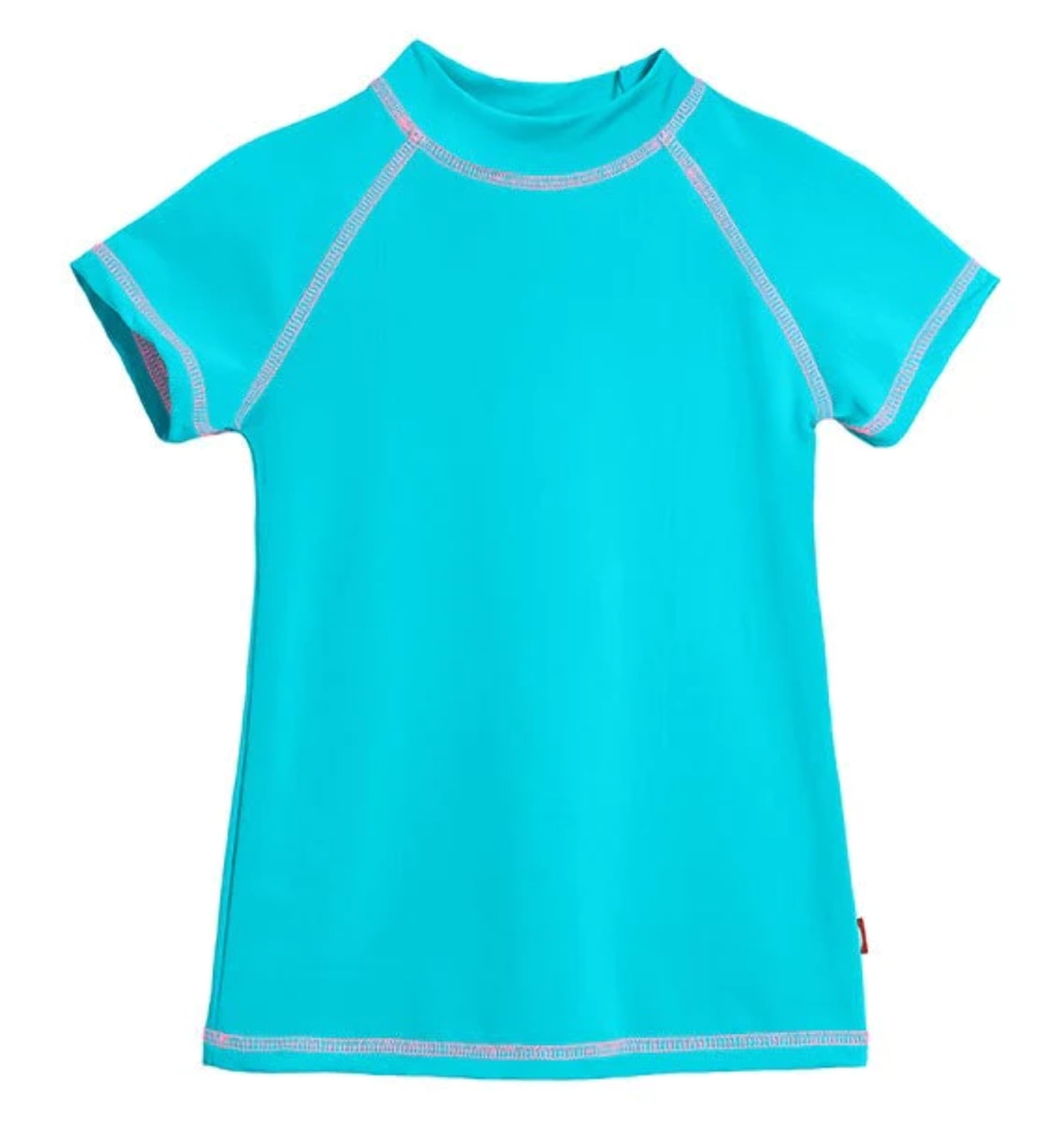 Turquoise Rash Guard Girls UPF 50+ Short Sleeve Rashguard | Turquoise - Walmart.com
