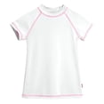 thumbnail image 1 of Girls UPF 50+ Short Sleeve Rashguard | White, 1 of 4