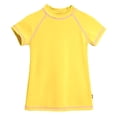 thumbnail image 1 of Girls UPF 50+ Short Sleeve Rashguard | Yellow, 1 of 4