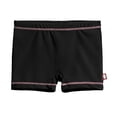 thumbnail image 1 of Girls UPF 50+ Swim Boy Shorts | Black w. Bubblegum Stitch, 1 of 4