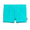 thumbnail image 1 of Girls UPF 50+ Swim Boy Shorts | Turquoise w- White Stitch, 1 of 4