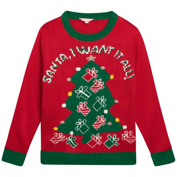 Girls' Ugly Christmas Sweater - Holiday Novelty Pullover Ugly Xmas Sweaters for Kids (Sizes: 4-16)