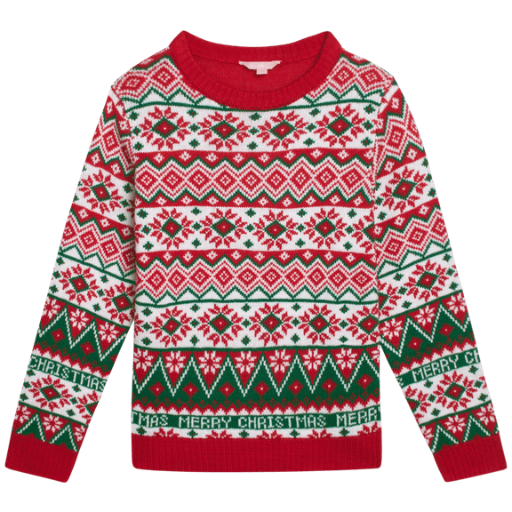 Girls' Ugly Christmas Sweater - Holiday Novelty Pullover Ugly Xmas Sweaters for Kids (Sizes: 4-16)