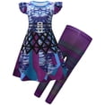 thumbnail image 1 of Girls Uma Costume Dress with Leggings Halloween Movie Cosplay Dress up, Size 7-8Y, 1 of 7