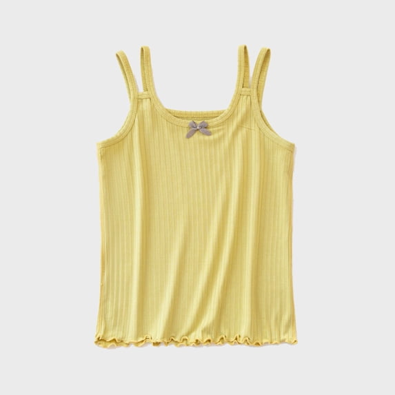 Girls' Undershirt - Soft and Breathable Cotton Cami Tank Top - Cute Sleeveless Camisole Tops for Girls 3-14 Years Clearance Sales Today Deals Prime