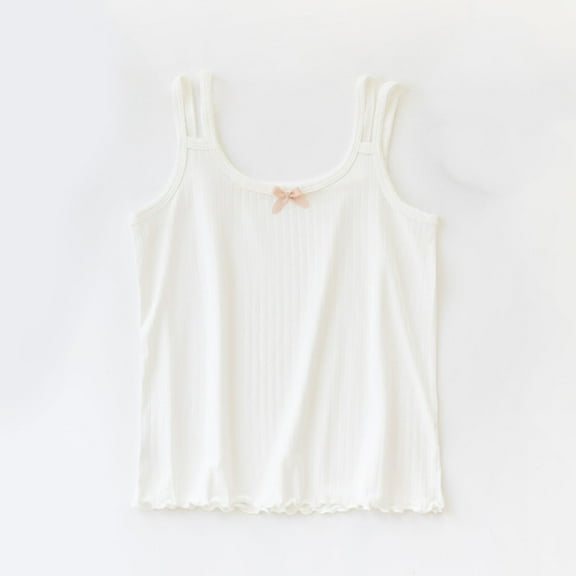 Girl's Camis Kids Tanks Top Cotton Sleeveless T-Shirt Soft Comfy Undershirts 2025 Cute Camisole Shirts Tees