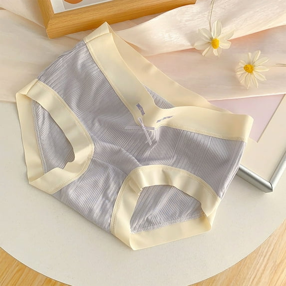 Girls Underwear Briefs Cotton High Waisted Panties 9-16 Years Teens Juniors Color-Block Stretchy Breathable Full-Coverage Brief