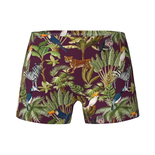 Girls Underwear, Cute Parrot Baboon Leopard Zebra Cute Soft Breathable