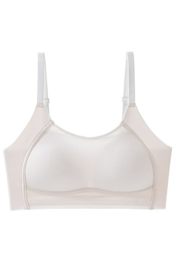 Girls Underwear Girls Underwear Teenage No Wire Soft Comfortable Daily Wear Seamless Bralette For School Sports Sleep Comfort Stretch Girls Bras, Color:Pink, Size:15-16 Years