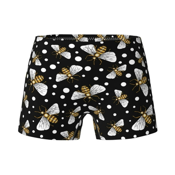 Girls Underwear, Honey Bees at Night Cute Soft Breathable Cotton Girls Panties, Kids Stretch Cute Underwear Brief for Teen and Toddlers Girls
