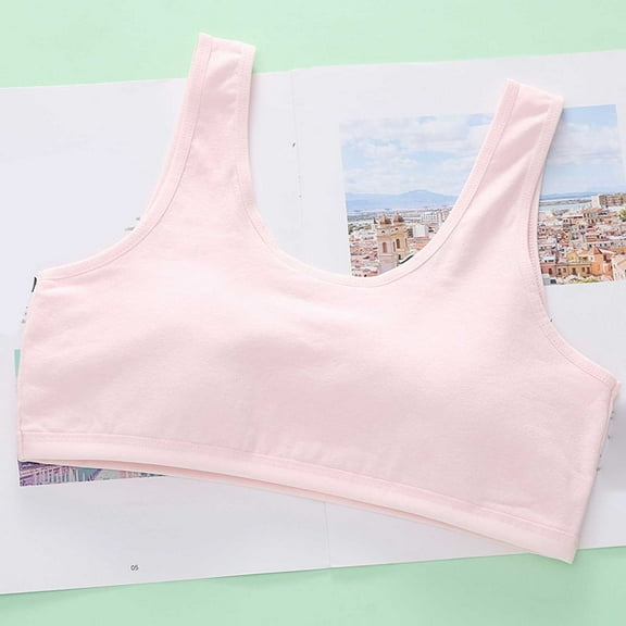 Girls Underwear Lightweight Seamless Sports Bra for Active Girls for Training and Daily Wear Comfortable Camisole Style Crop Top for Kids