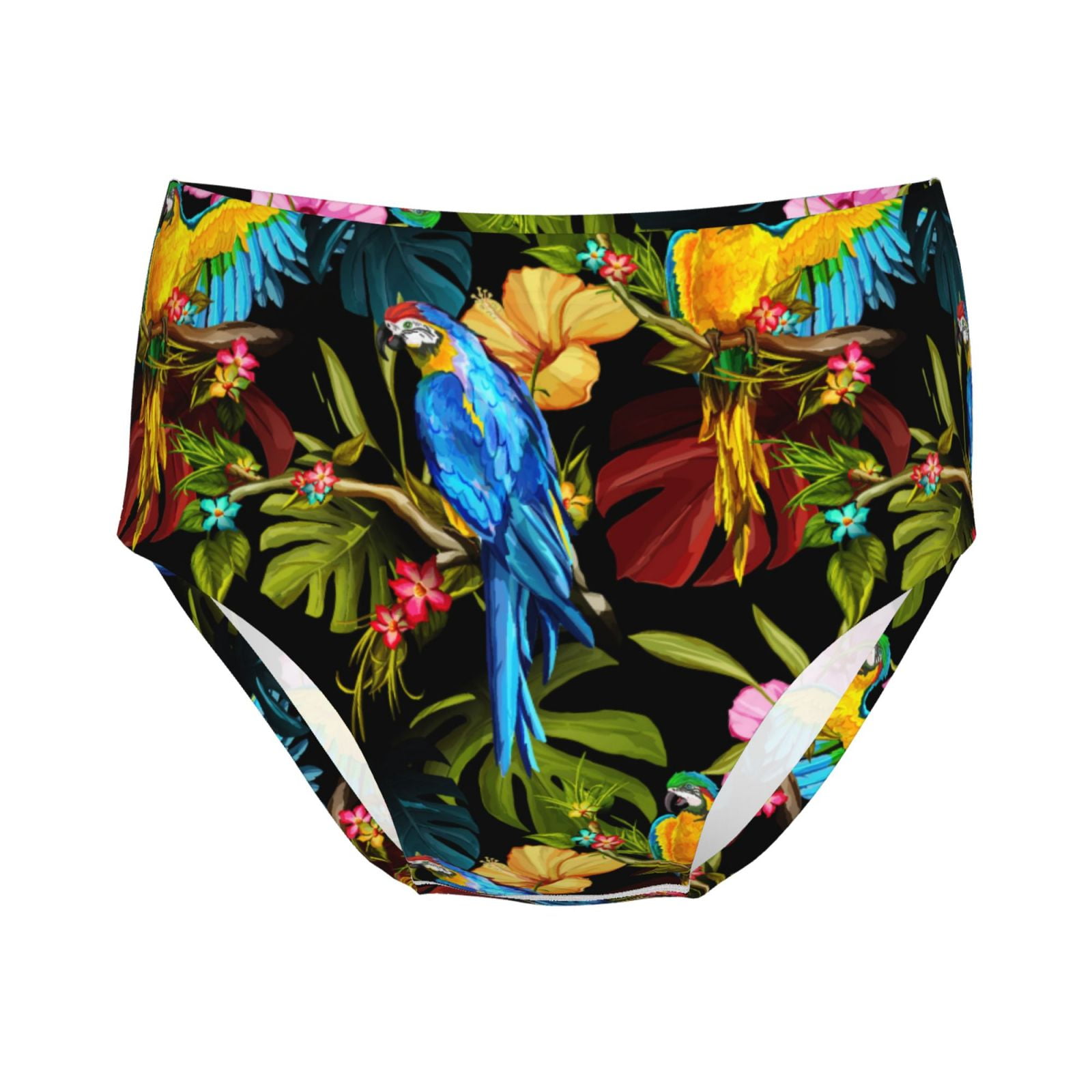 Girls Underwear, Oil Painting Colorful Cute Parrot Soft Breathable ...