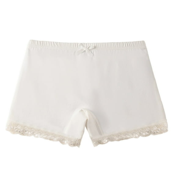 Girls Underwear - Soft Girls Panties Breathable Cotton Underwear Stretchy Comfort Fit Gentle for Everyday Wear - Girls Clothes,Color:White,Size:5-6 Years