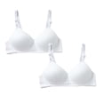 thumbnail image 1 of Girls Underwear Sports Bra For Teen Girls Non Padded Wirefree Bralette Comfortable Seamless Everyday Wear Lightweight Soft Breathable Support 2PCS, 1 of 4