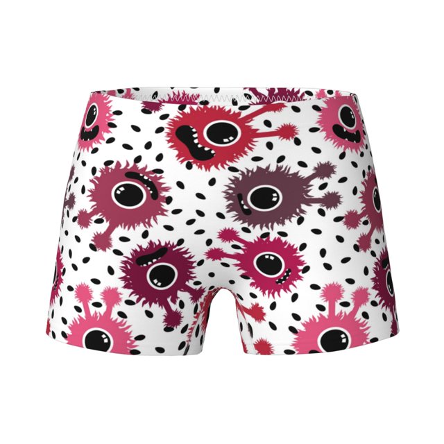 Girls Underwear Stretch Moisture, Cute cartoon eyes red Wicking Fabric
