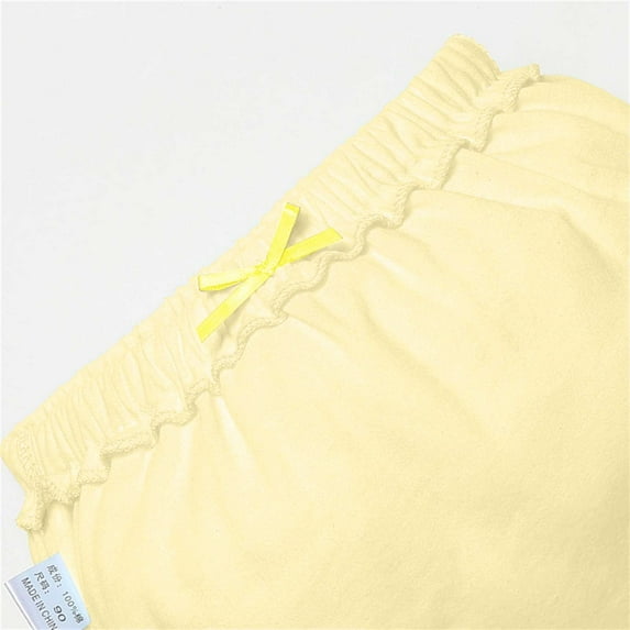 Girls Underwear Young Baby Solid Color Panties Cotton Tiny Underwear Triangle Bread Shorts Girls Panties Light Pink 12 Months-24 Months