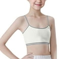 thumbnail image 1 of Girls Unerwear - Crop Top Bra Girls Seamless Sports Bra Training White Teen Bra Camisole Style Lightweight Seamless Kids, Toddler Girls Underwear,Color: White Size: 9-12 Years, 1 of 6