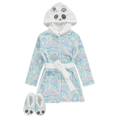 Girls' Unicorn Bathrobe Set - Soft, Cozy, and Fun with Matching Slippers - Perfect for Lounging