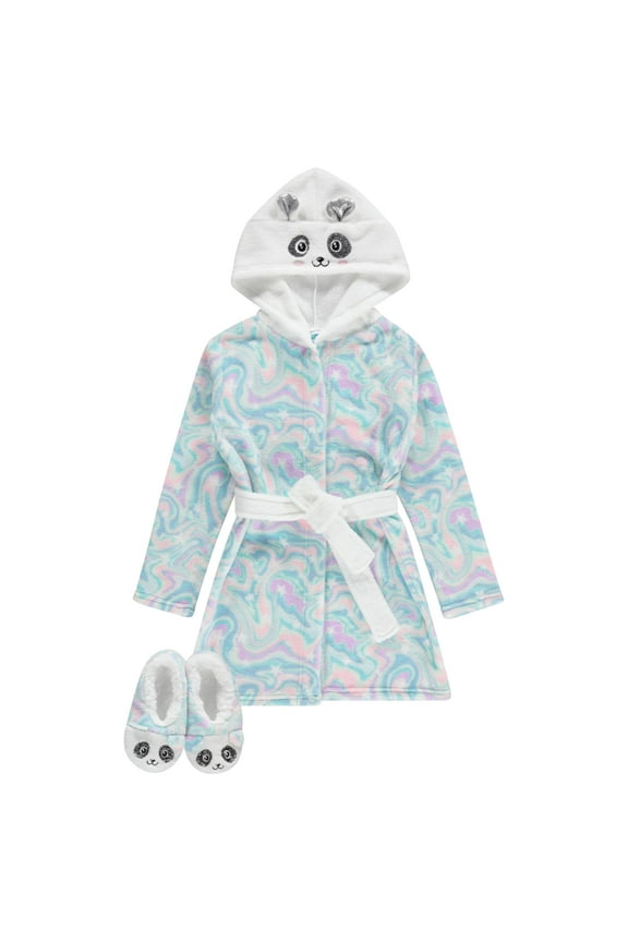 Girls' Unicorn Bathrobe Set - Soft, Cozy, and Fun with Matching Slippers - Perfect for Lounging