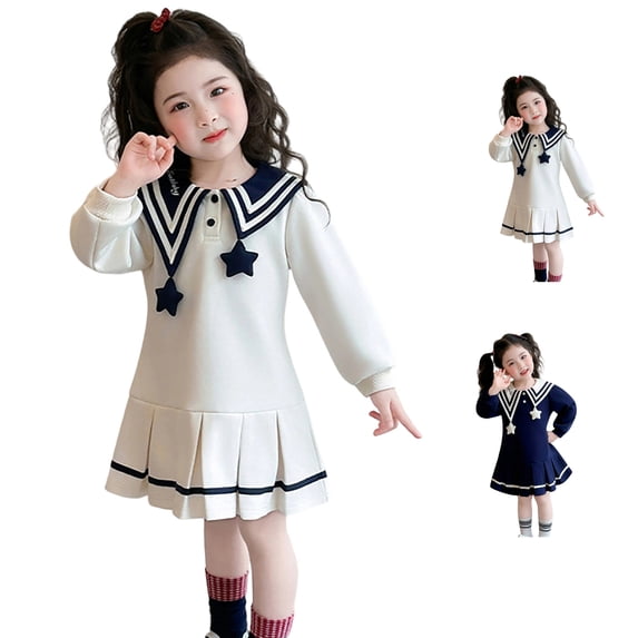 Girls Uniform Dress Knee Length Sleeveless Girls Uniform Jumper Girls School Uniforms 6-7 Years