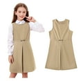 thumbnail image 1 of Girls Uniform Dress Knee Length Sleeveless Khaki Uniform Jumper Girls Uniforms 12-13 Years, 1 of 5