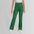 thumbnail image 1 of Girls Uniform Pants Dress Pants High Stretchy 5-14 Y (Green 13-14 Years), 1 of 8