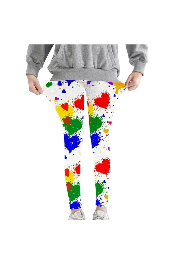 Girls Uniform Pants Girls Funny Halloween Printed High Waist Casual Tights Leggings Activewear Yoga Pants Boys Sweatpants S-146 Multicolor 7Y