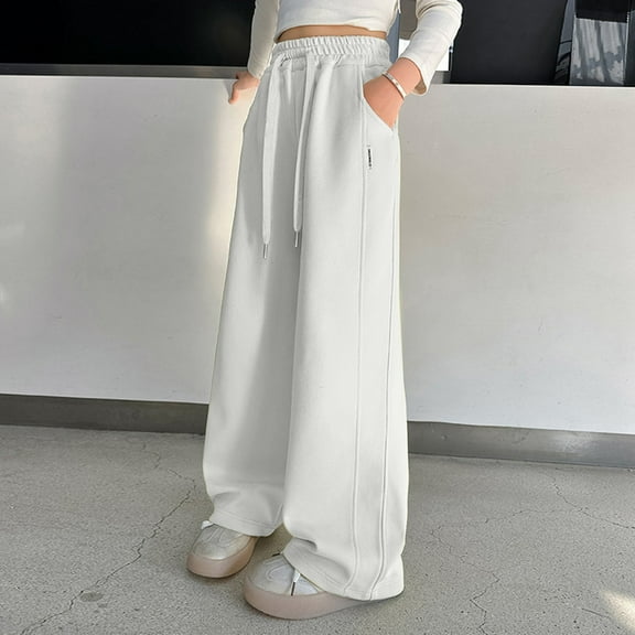 Girls Uniform Pants Size 16 Girls Sweatpants Cute Cotton Athletic Jogger Toddler Pants with Pockets Teen Clothing Winter Warm Kids Clothes