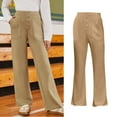 thumbnail image 1 of Girls Uniform Pants Skinny Fit Stretch Pants with Pockets Straight Pants Girls Khaki Uniform Pants Back to School Clothes for Teen Girls Teen Girls Outfits Size 11-12 Years, 1 of 9