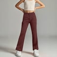 thumbnail image 1 of Girls Uniform Pants Skinny Fit Stretch Pants with Pockets Straight Pants Red Uniform Pants Back To School Outfits for TeenGirls Girls Clothes Size 13-14 Years Girls Clothes, 1 of 9