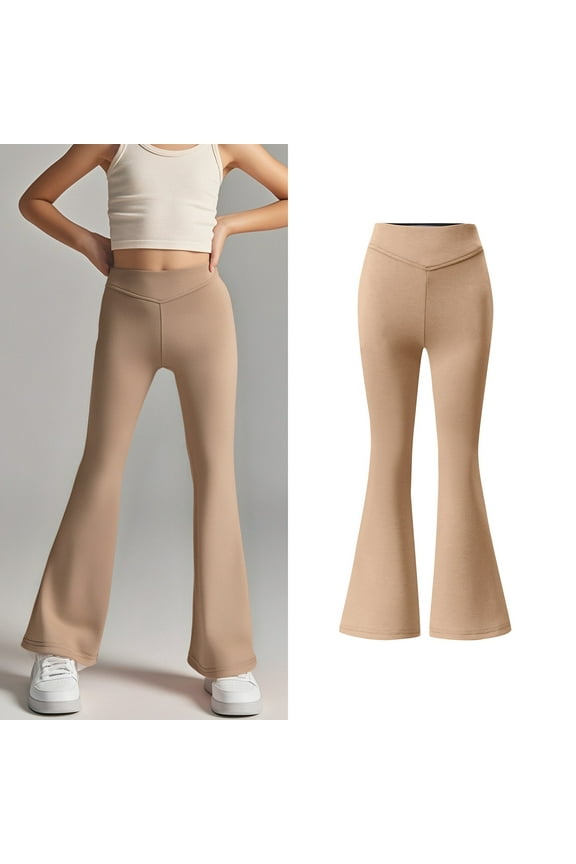 Girls Uniform Pants Skinny Pants Kids Dress Pants with Pockets Flare Leg Pants Khaki Pants Back To School Outfits for Teen Girls Girls Clothes Size 13-14 Years Girls Clothes