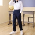 thumbnail image 1 of School Uniform for Girls Skinny Fit Stretch Pants with Pockets Straight Pants Navy Pants for Girls Back to School Clothes for Teen Girls Tween Cute Clothes for Girls 11-12 Years, 1 of 4