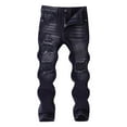 thumbnail image 1 of Girls Uniform Pants Stretchy Boy's Skinny Fit Ripped Destroyed Distressed Stretch Slim Jeans Pants Ripped Destroyed Distressed Fashion Denim Jeans Pants, 1 of 5