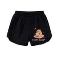 thumbnail image 1 of Girls Uniform School Shorts Print Elastic Waist Casual Athletic Shorts Black 11 Years-12 Years, 1 of 4