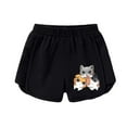 thumbnail image 1 of Girls Uniform School Shorts Print Elastic Waist Casual Athletic Shorts Black 9 Years-10 Years, 1 of 4