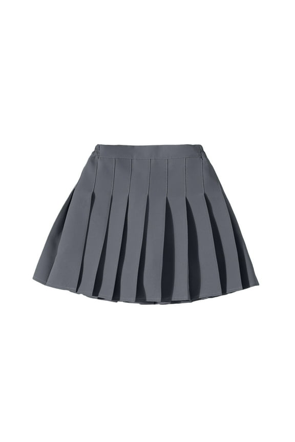 Girls Uniform Skirt Girls Summer School Uniform Skirt Tennis Pleated Mini Waist High Skirt School Skirts Girls Grey 17 Years-18 Years