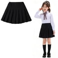 thumbnail image 1 of Girls' Uniform Skirt High Waisted Pleated Skirts with Shorts Underneath Back To School Outfits for Girls Tennis Skirts 17-18 Years, 1 of 9