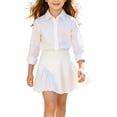thumbnail image 1 of Girls Uniform Skirts, Girl School Uniform Pleated Scooter Skirt with Under Shorts Pull On Elastic Waist Skirt Preppy Clothes, Back To School Clothes for Girls, 1 of 4