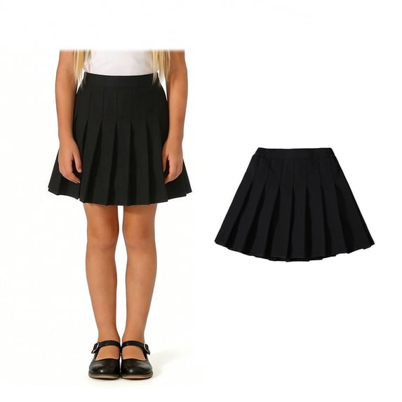 Girls Uniform Skirts Pleated Skirt Black Girls School Uniform School Clothes for Girls 13-14Years