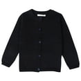 thumbnail image 1 of Girls Uniform Slim Fit Crewneck Cardigan Sweater Black 8, 1 of 8