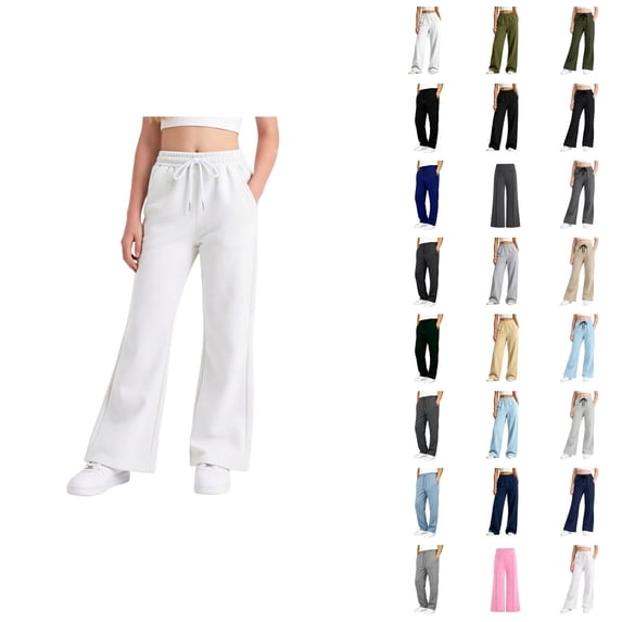 Girls Uniformss Pants Flared Sweatpants Joggers Pants Preppy Clothes For Girls 5 16 Years