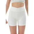 thumbnail image 1 of Girls V Cross Waist Athletic Shorts, Kids Soft Bike Volleyball Yoga Dance Running Cheer Gymnastics Gym Workout Shorts, 1 of 5