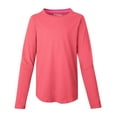 thumbnail image 1 of Girls` V-Notch Shirttail Long-Sleeve Crewneck T-Shirt, 1 of 1