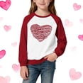 thumbnail image 1 of Girls Valentine Sweatshirt Red Heart Crewneck | Kids Long Sleeve Valentine's Day Shirt | Cute Top & Gift for Girls 4-14 Years,Size 7-8 T, 1 of 5