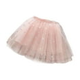 thumbnail image 1 of Girls Valentine's Day Glitter Mesh Tutu Skirt with Heart Sequins Ballet Party Skirt for Performances and Celebrations Pink 5 Years-6 Years, 1 of 5