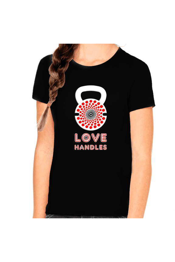 Girls Valentines Day Shirt - Valentines Day Shirts for Girls - Funny Love Handles Valentine Shirt