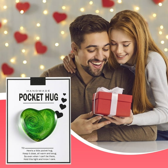 Girls Valentines Gifts Fmlxio Valentine's Glass Heart Pocket Gift Pocket Gift Pocket Heart Gifts For Mom Mother Lovers Heart Pocket Todays Deals